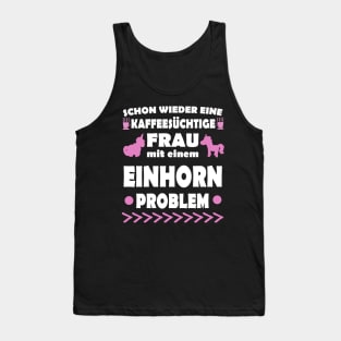 Einhorn Kaffee Frau Einhornlady Geschenk Tank Top